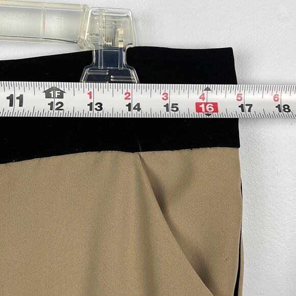 Ann Taylor black & tan tuxedo stripe tapered pant size 6 - Picture 3 of 10